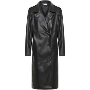 *SOLD* MESHKI Black Lexington faux leather Trench Coat